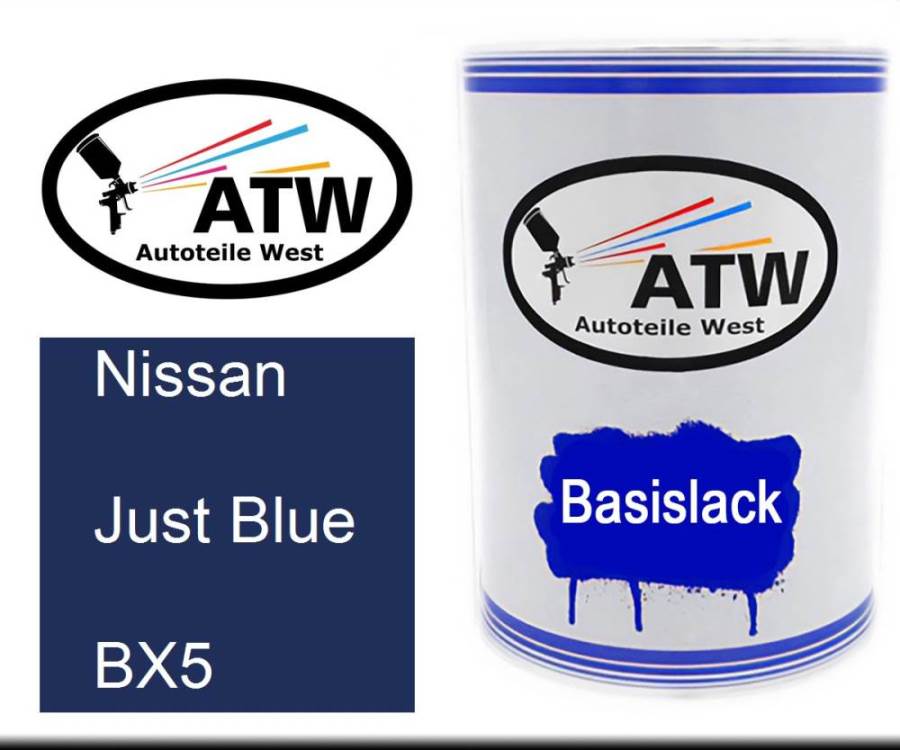 Nissan, Just Blue, BX5: 500ml Lackdose, von ATW Autoteile West.